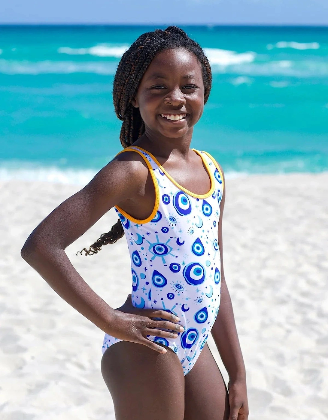 Girls Eliana Swimsuit in Blue