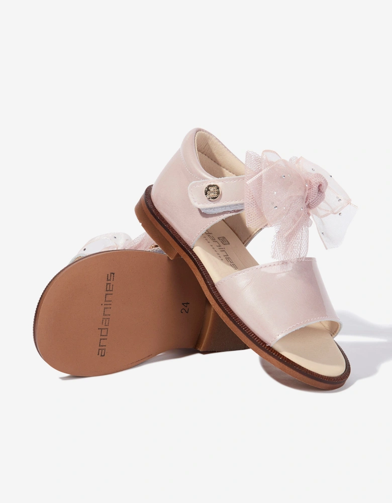 Girls Bow Sandals in Pink
