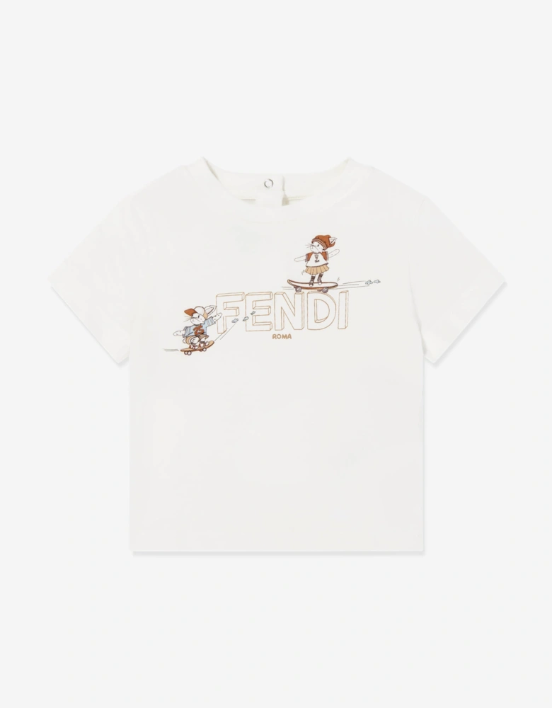 Baby Girls Logo T-Shirt in White