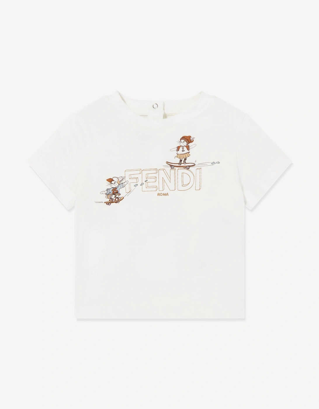 Baby Girls Logo T-Shirt in White, 5 of 4