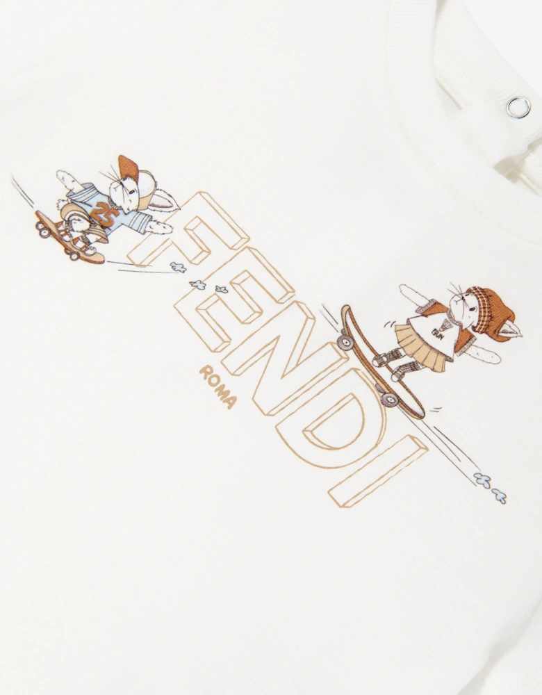 Baby Girls Logo T-Shirt in White