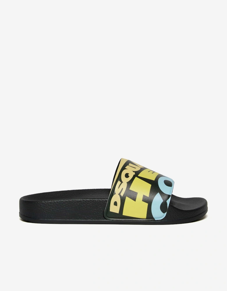 Kids Here Comes The Sun Sliders in Black