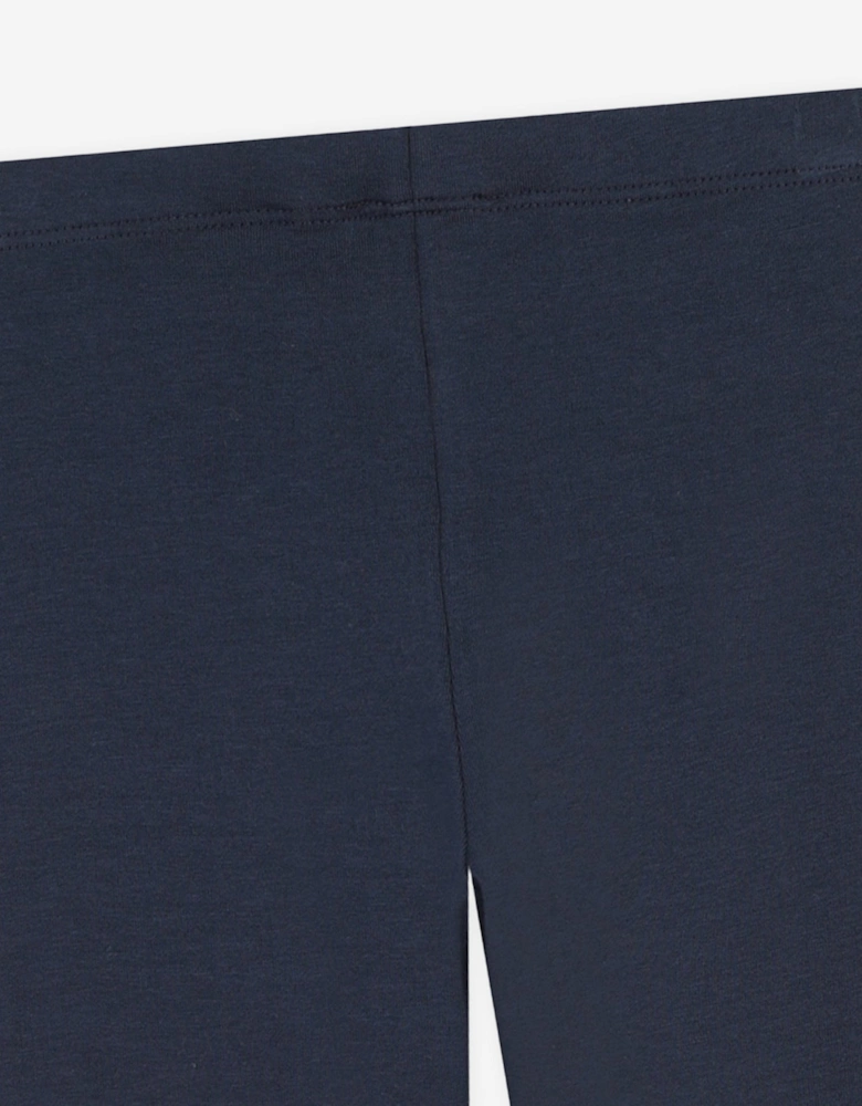 Girls Logo Leggings in Navy