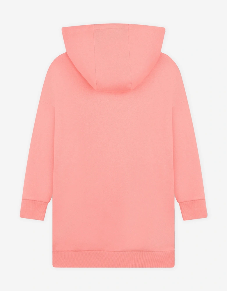 Girls Elephant Hooded Sweater Dress in Pink