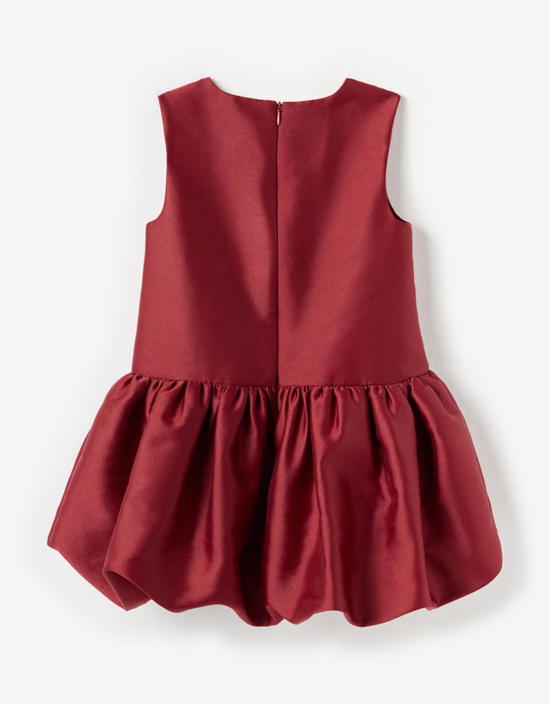 Girls Taffeta Dress in Red