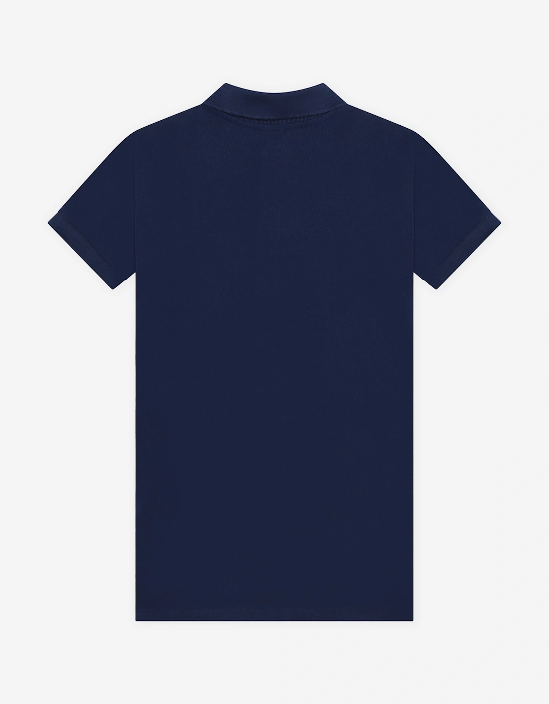 Girls Boke Flower Polo Dress in Navy