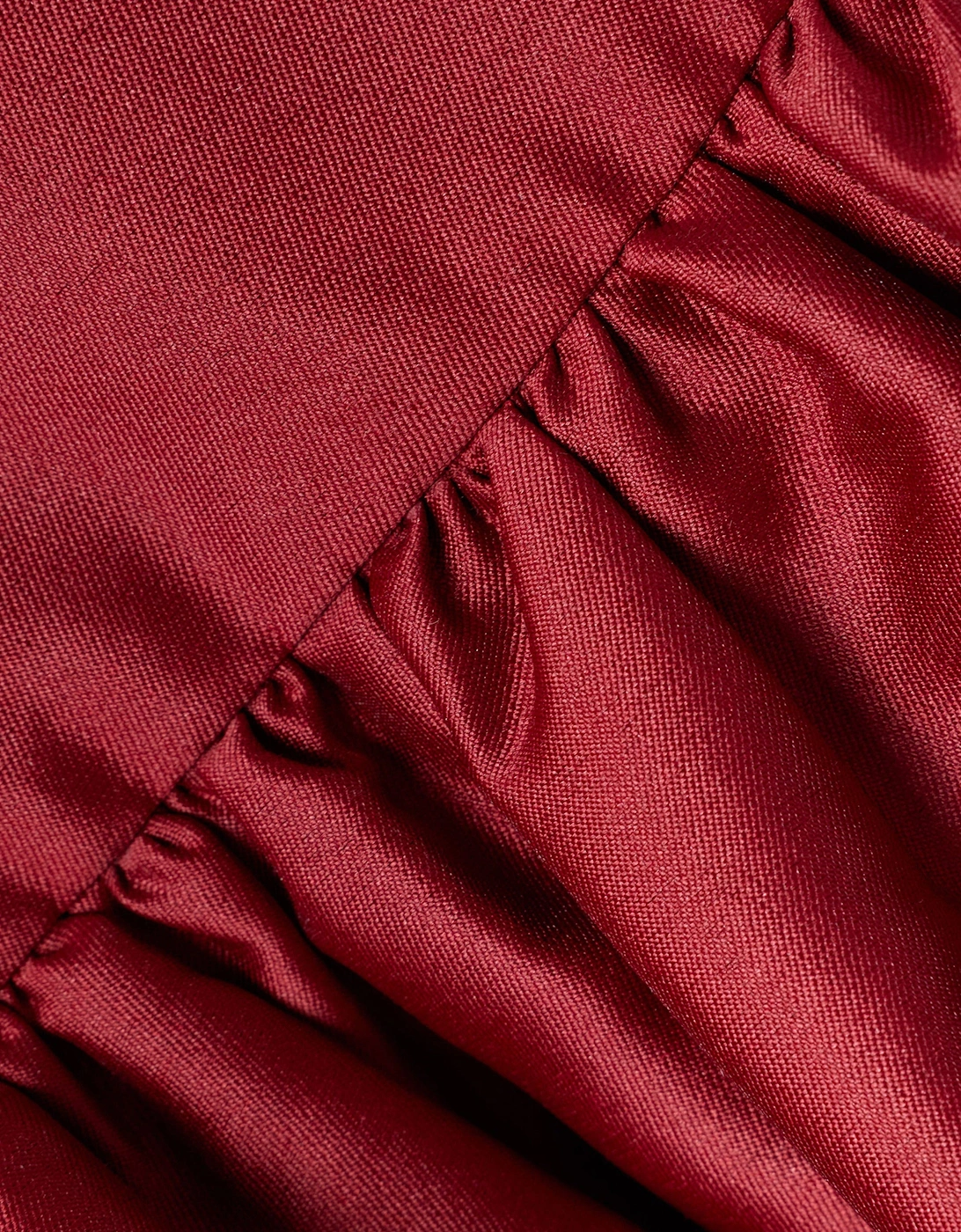 Girls Taffeta Dress in Red