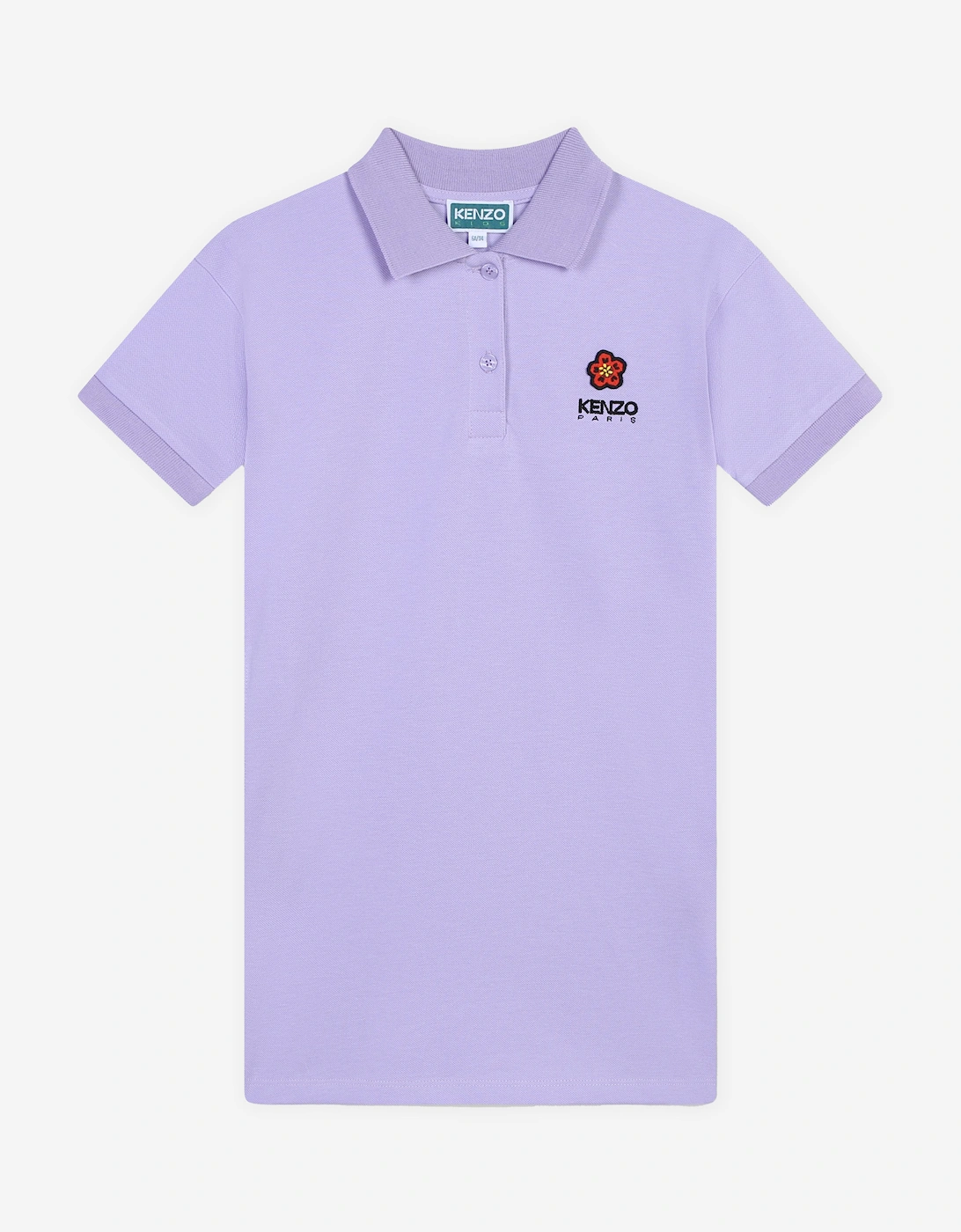 Girls Boke Flower Polo Dress in Purple, 5 of 4