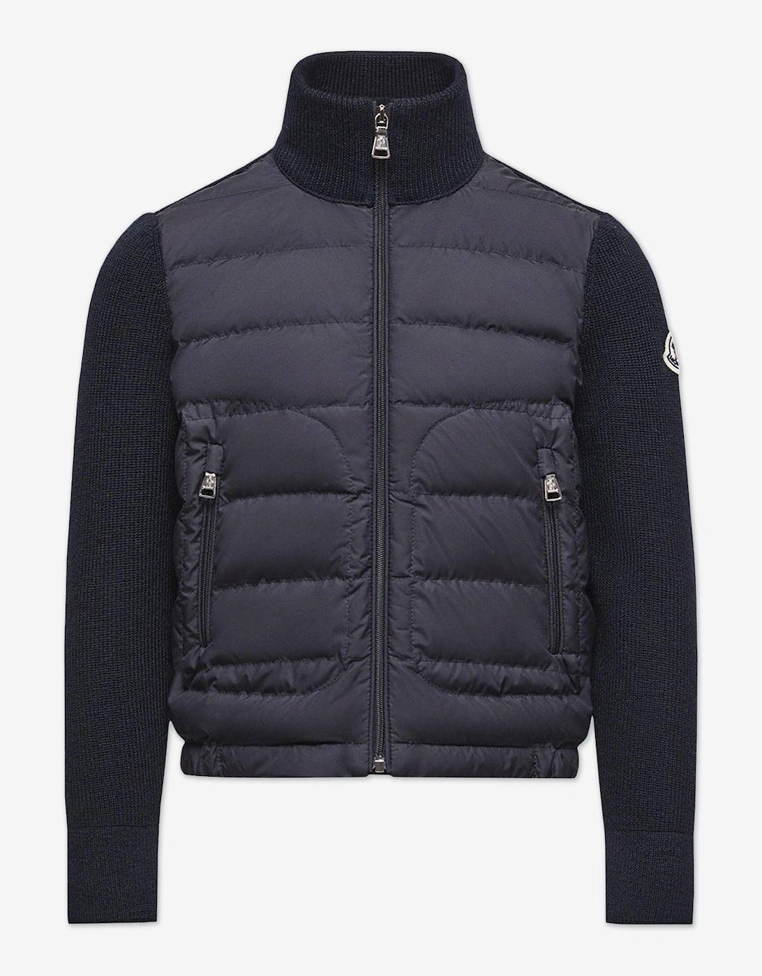 Boys Down Padded Zip Up Cardigan in Navy, 5 of 4