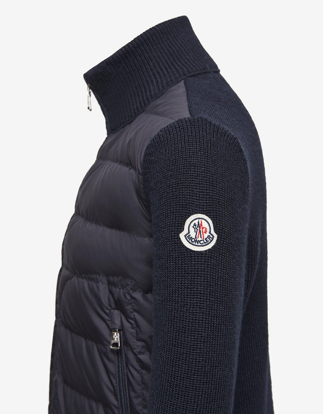 Boys Down Padded Zip Up Cardigan in Navy