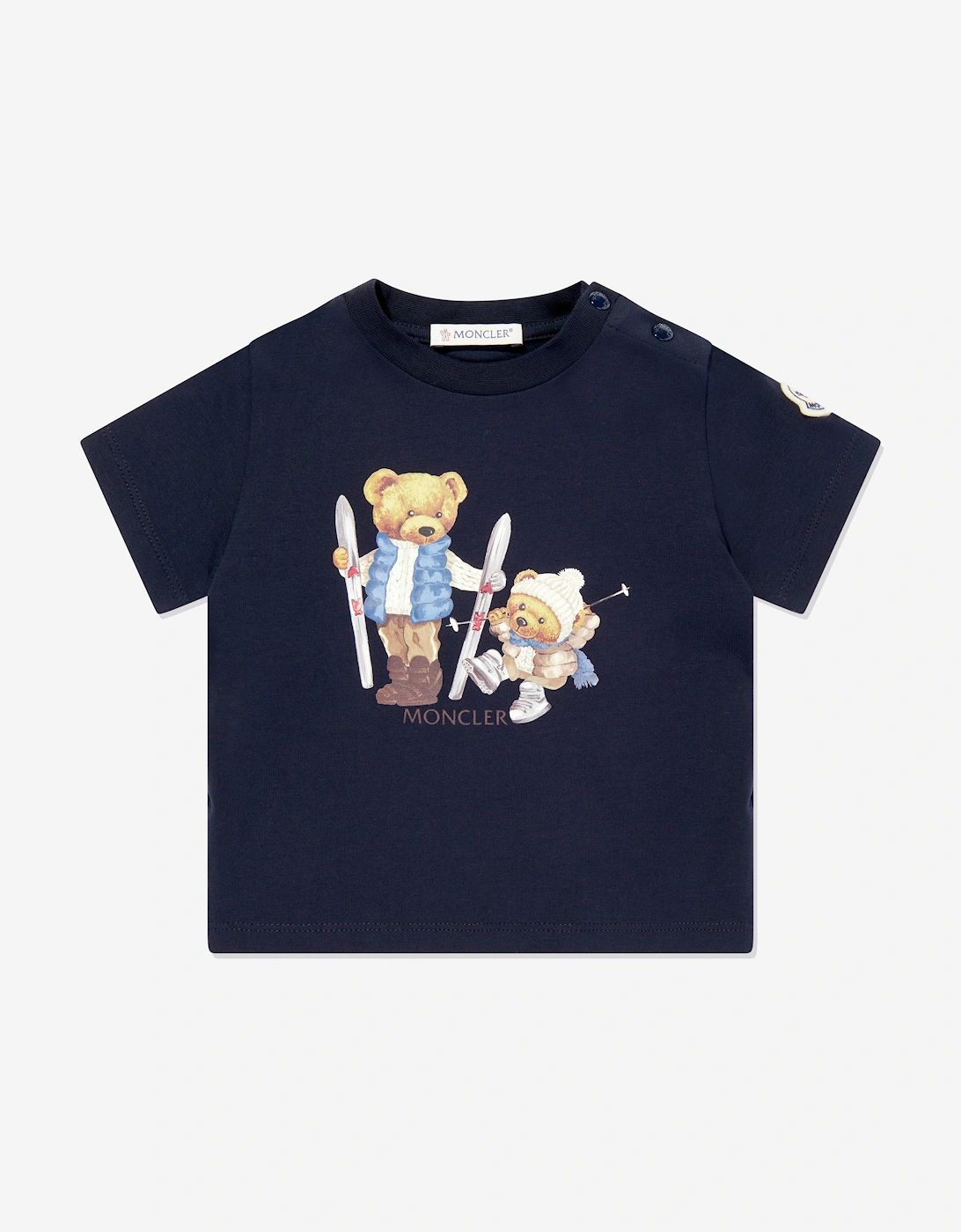 Baby Boys Ski Bear T-Shirt in Navy, 5 of 4