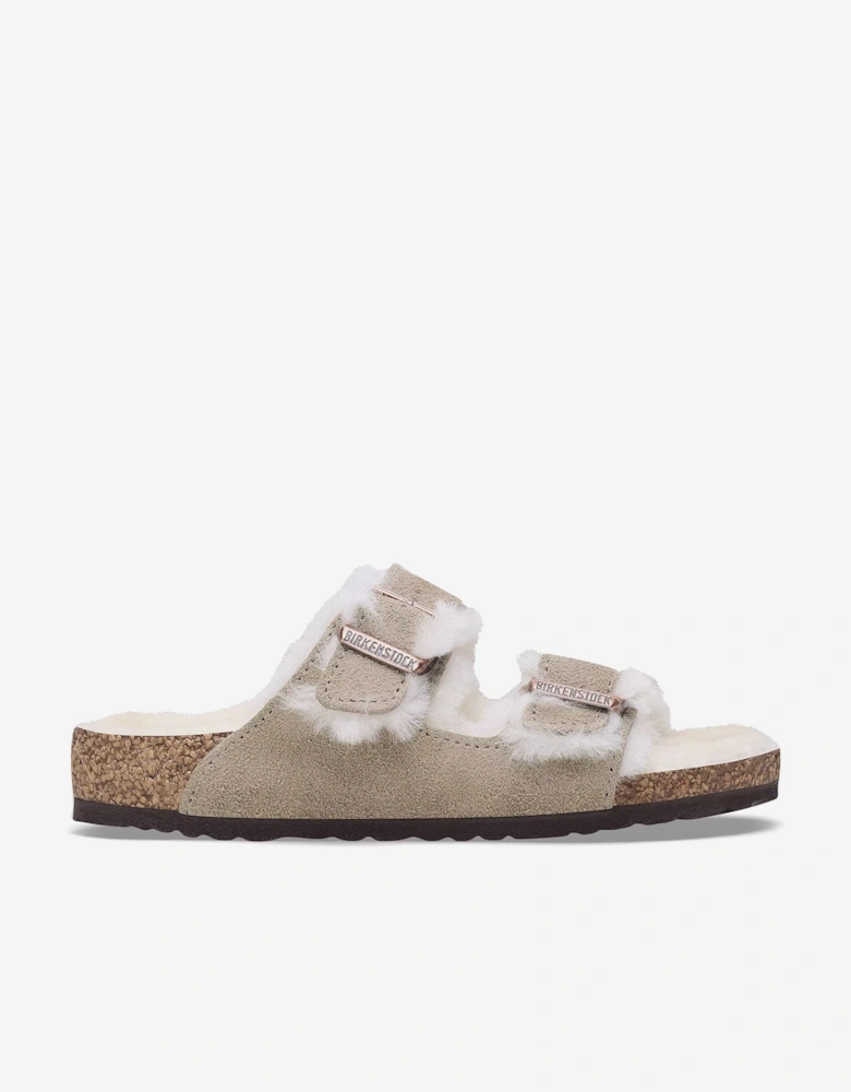 BIRKENSTOCK Kids Arizona Shearling Sandals in Beige