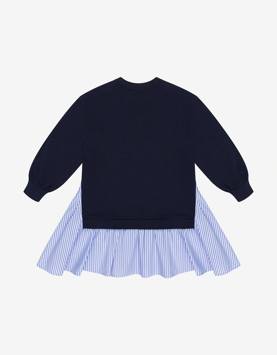 Girls Teddy Bear Logo Dress in Navy