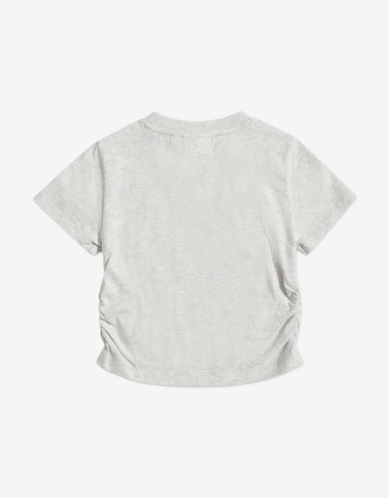 Girls Slogan T-Shirt in Grey
