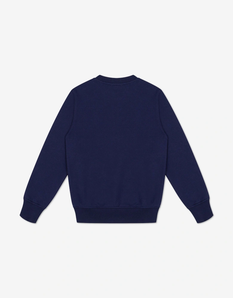 Kids Teddy Bear Logo Sweatshirt in Navy