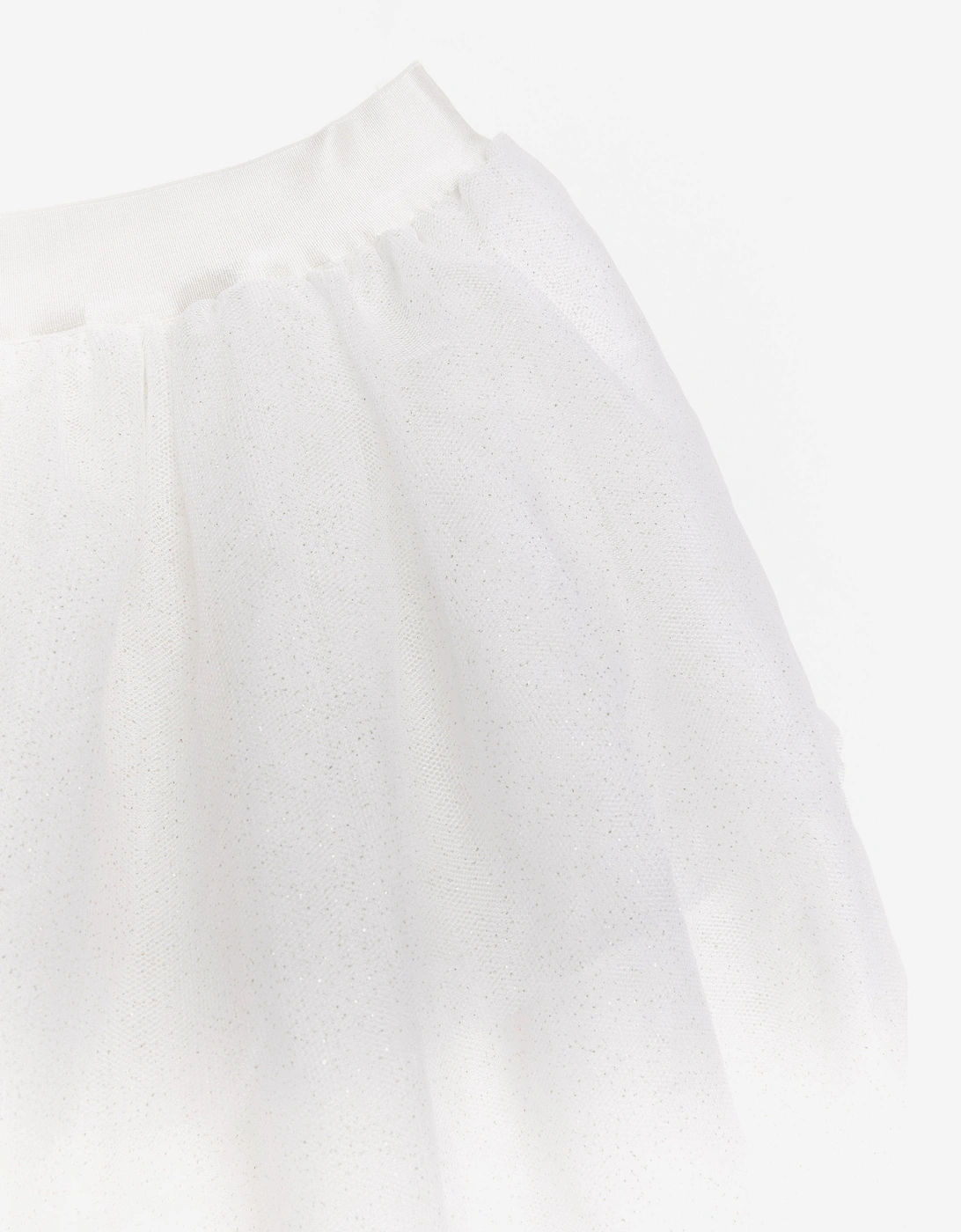 BCBG Girls Glitter Tulle Skirt in Ivory