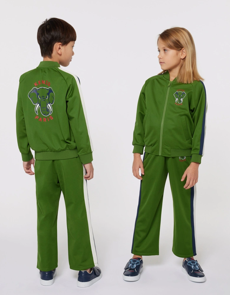 Kids Elephant Track Jacket in Green