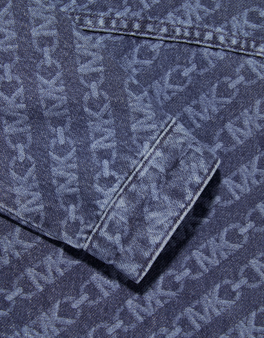 Girls Logo Denim Jacket in Blue