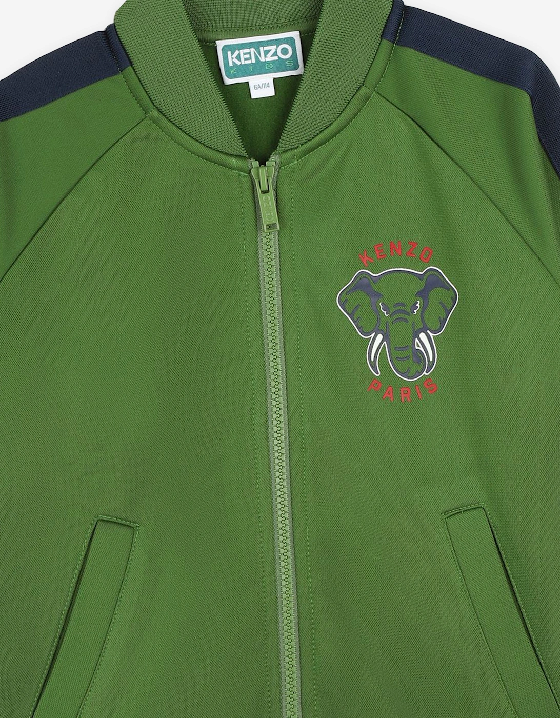 Kids Elephant Track Jacket in Green