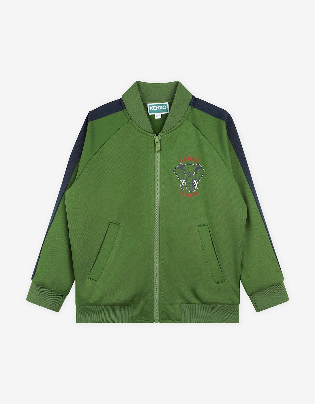 Kids Elephant Track Jacket in Green, 5 of 4