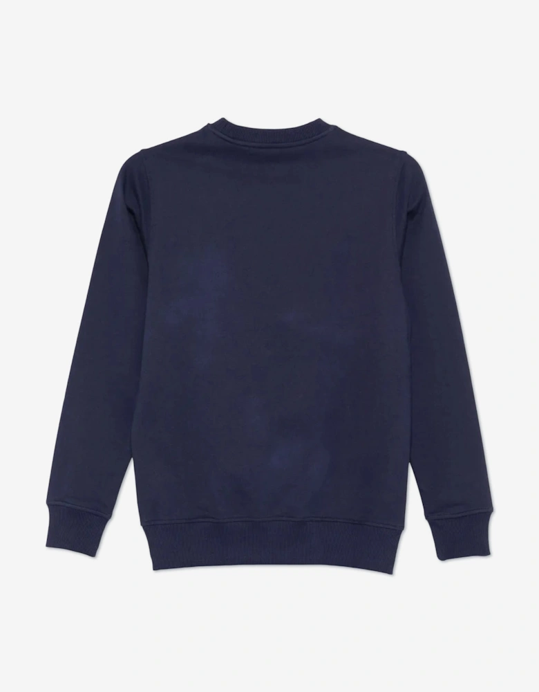 Kids Teddy Bear Logo Sweatshirt in Navy