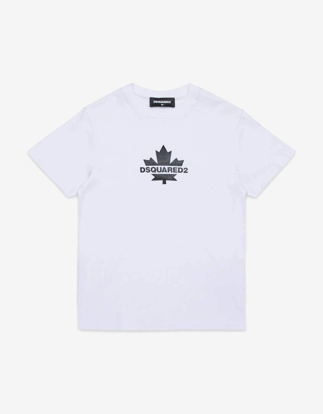 Dsquared2 Girls White 'S Maple Leaf Logo T-Shirt In  8 Years Size 8 Yrs Kids