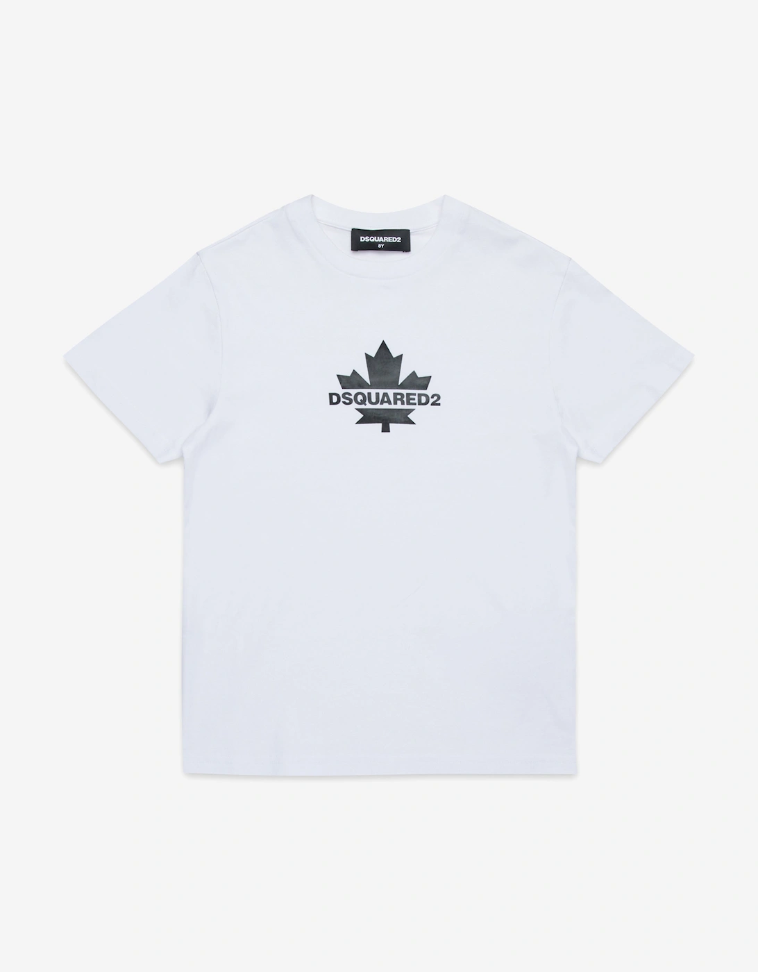 Kids Maple Leaf Logo T-Shirt in White, 5 of 4