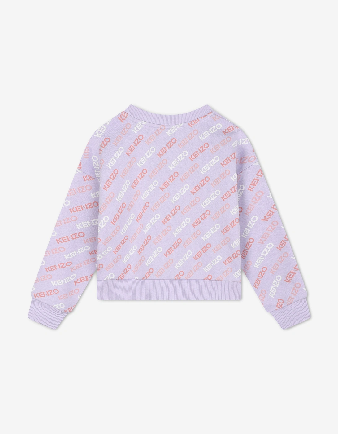 Girls Logo Print Sweatshirt in Purple