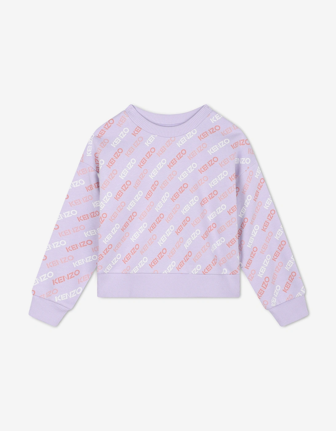 Girls Logo Print Sweatshirt in Purple, 5 of 4