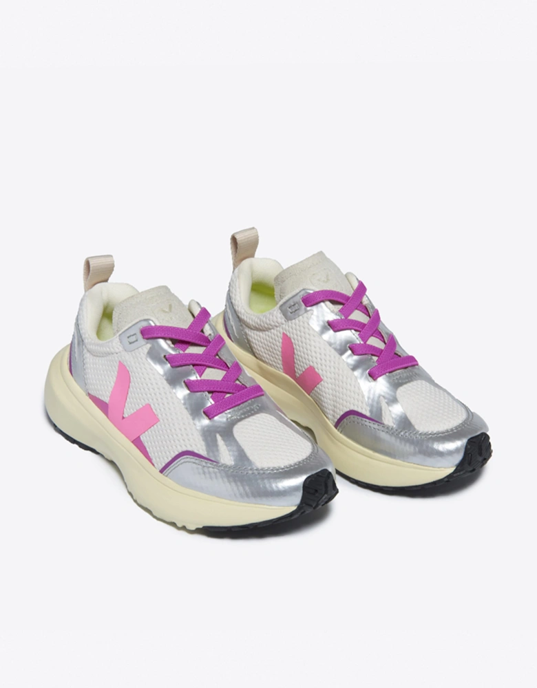 Girls Light Alveomesh Canary Trainers in Silver