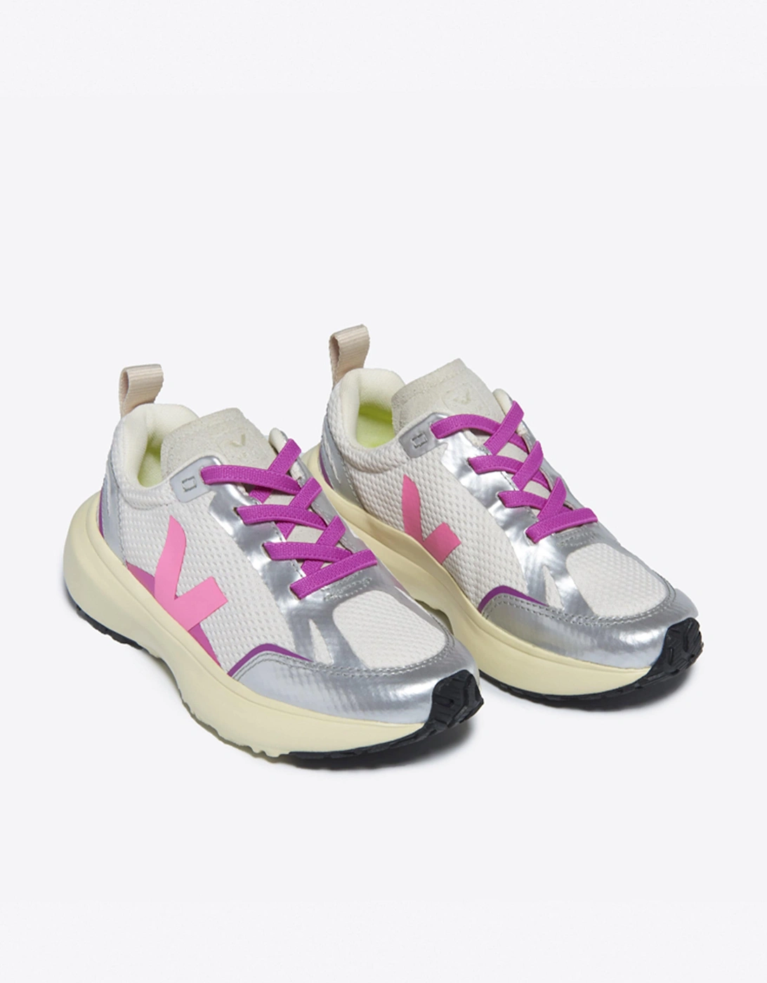 Girls Light Alveomesh Canary Trainers in Silver