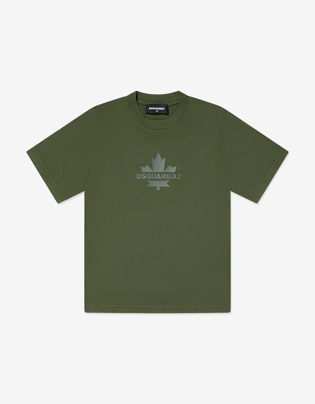 Kids Maple Leaf Logo T-Shirt in Green, 5 of 4