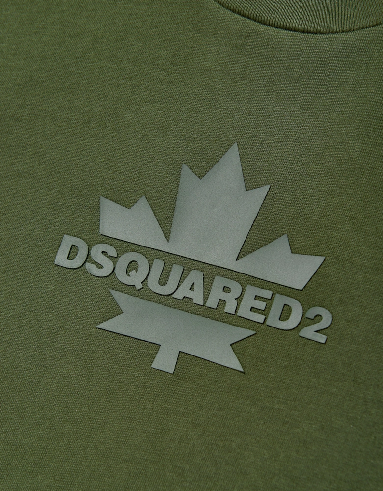 Kids Maple Leaf Logo T-Shirt in Green