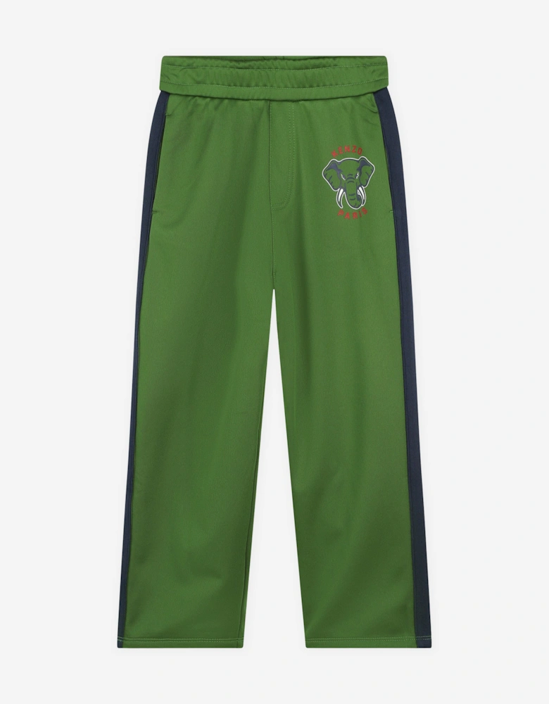 Kids Elephant Track Pants in Green