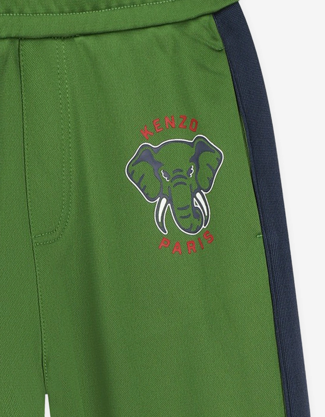 Kids Elephant Track Pants in Green