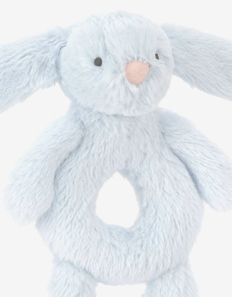 Bashful Bunny Ring Rattle in Blue (18 CM)