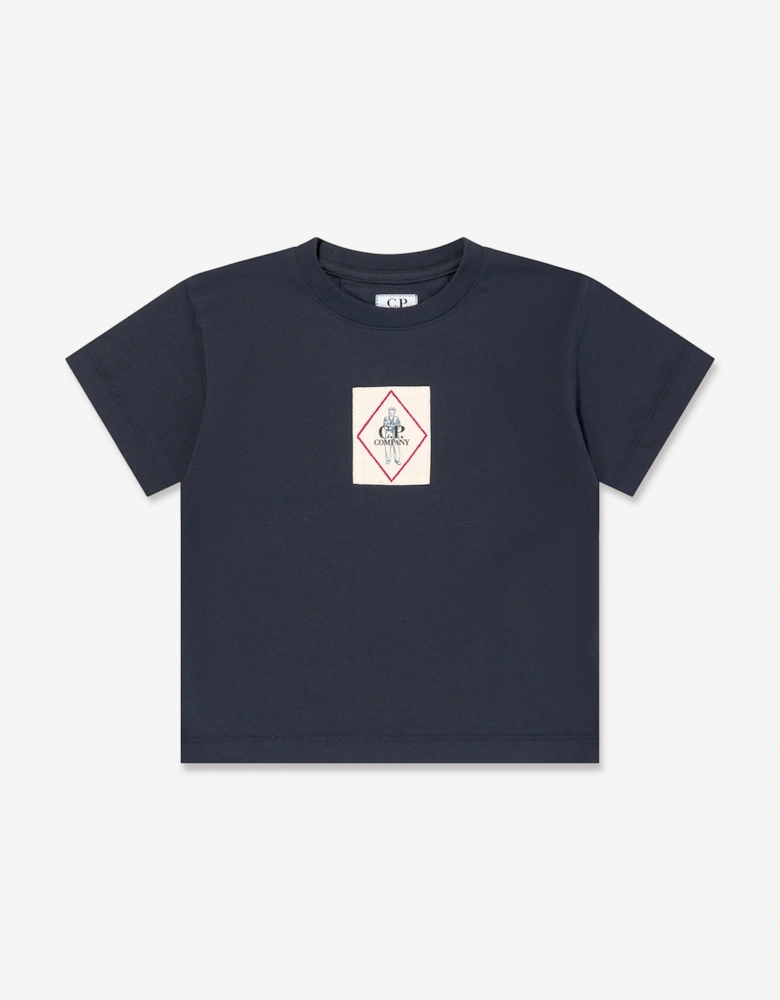 C.P. Company Boys Logo T-Shirt in Navy