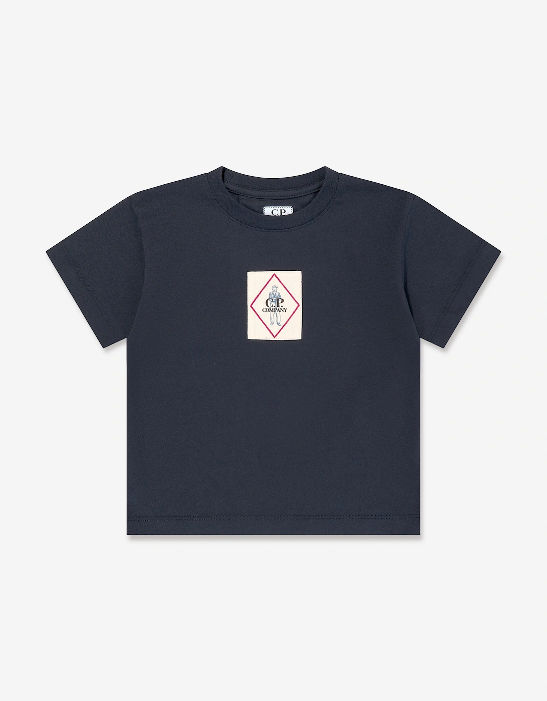 C.P. Company Boys Logo T-Shirt in Navy, 5 of 4