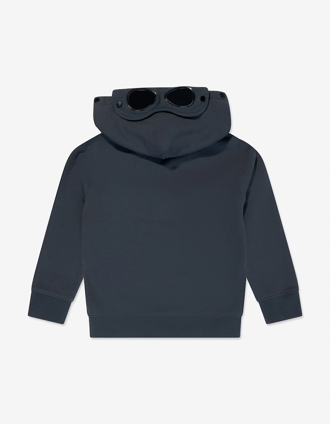C.P. Company Boys Goggle Hooded Zip Up Top in Navy