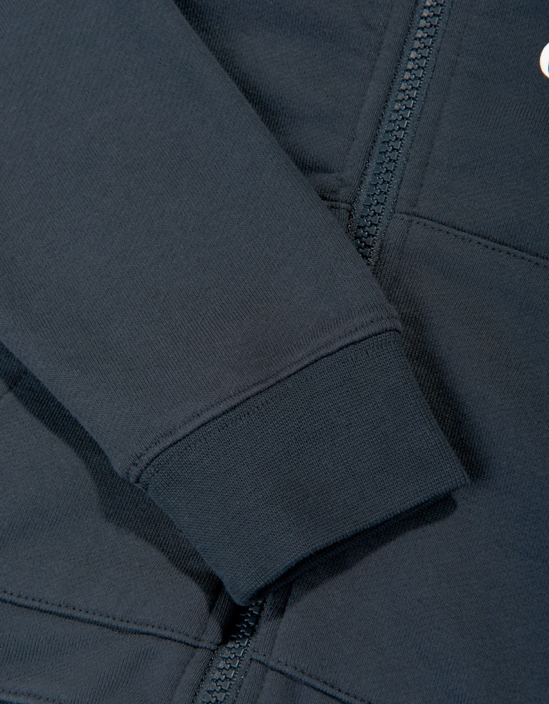 C.P. Company Boys Goggle Hooded Zip Up Top in Navy