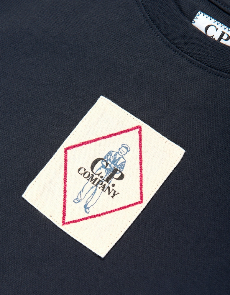 C.P. Company Boys Logo T-Shirt in Navy