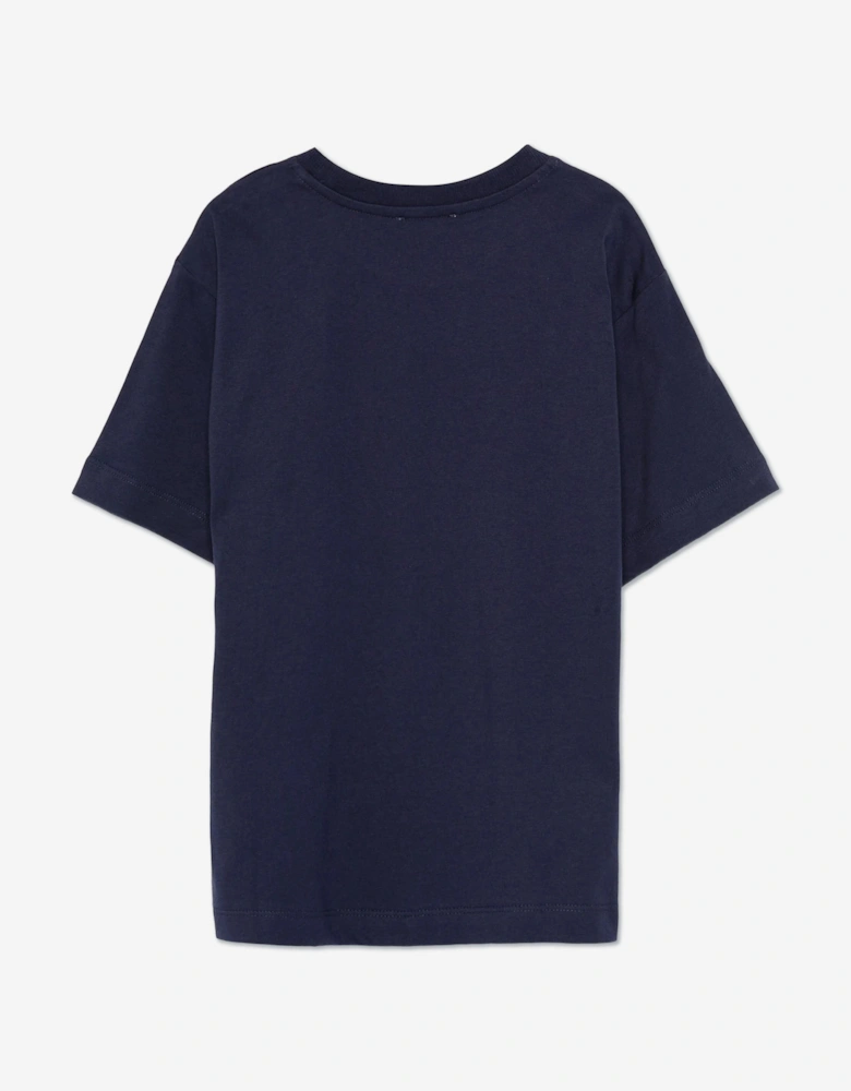 Kids Teddy Bear Logo T-Shirt in Navy