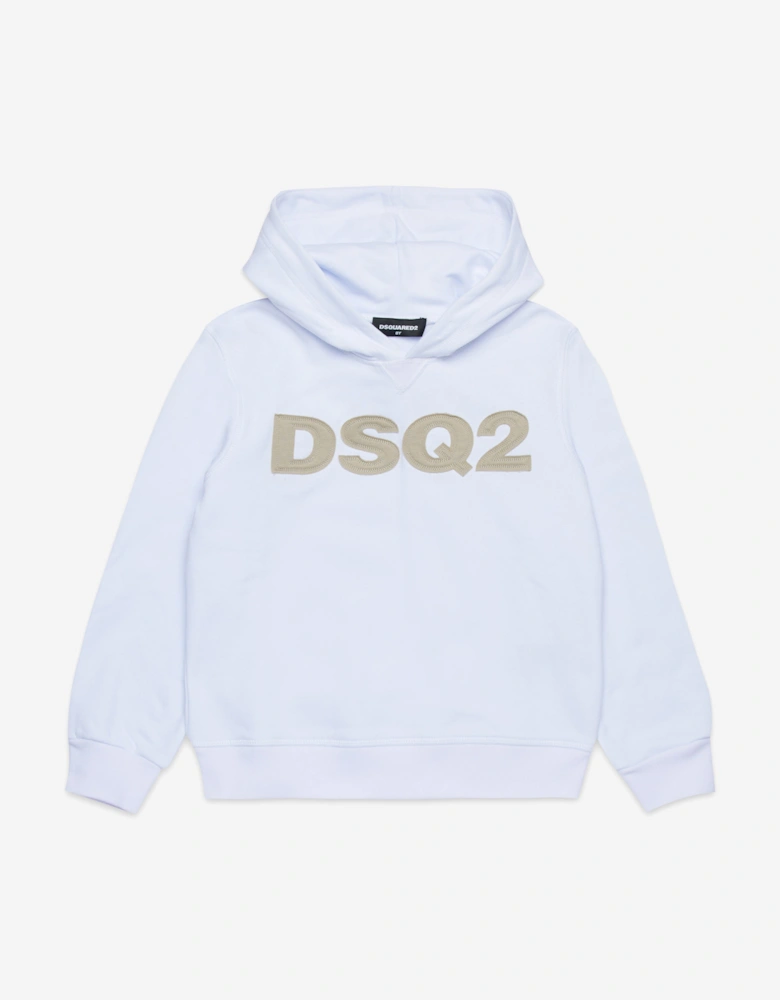 Kids Logo Hoodie in White