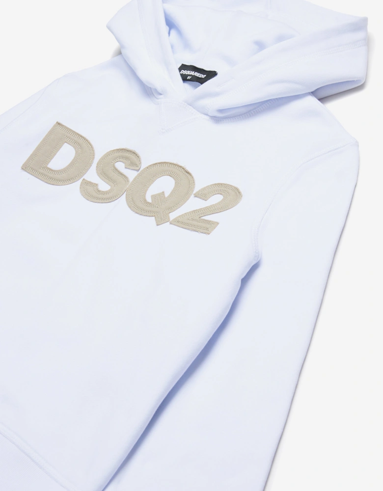 Kids Logo Hoodie in White