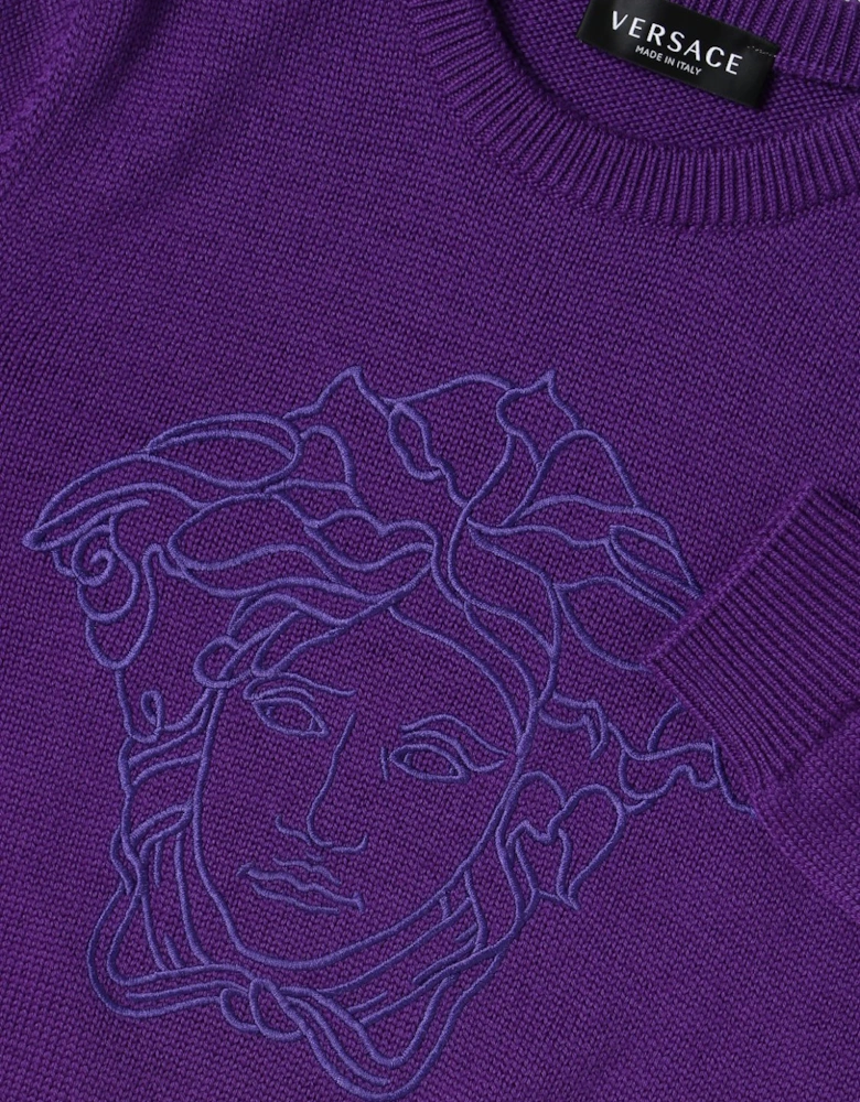 Medusa Head Knit Pullover Sweater