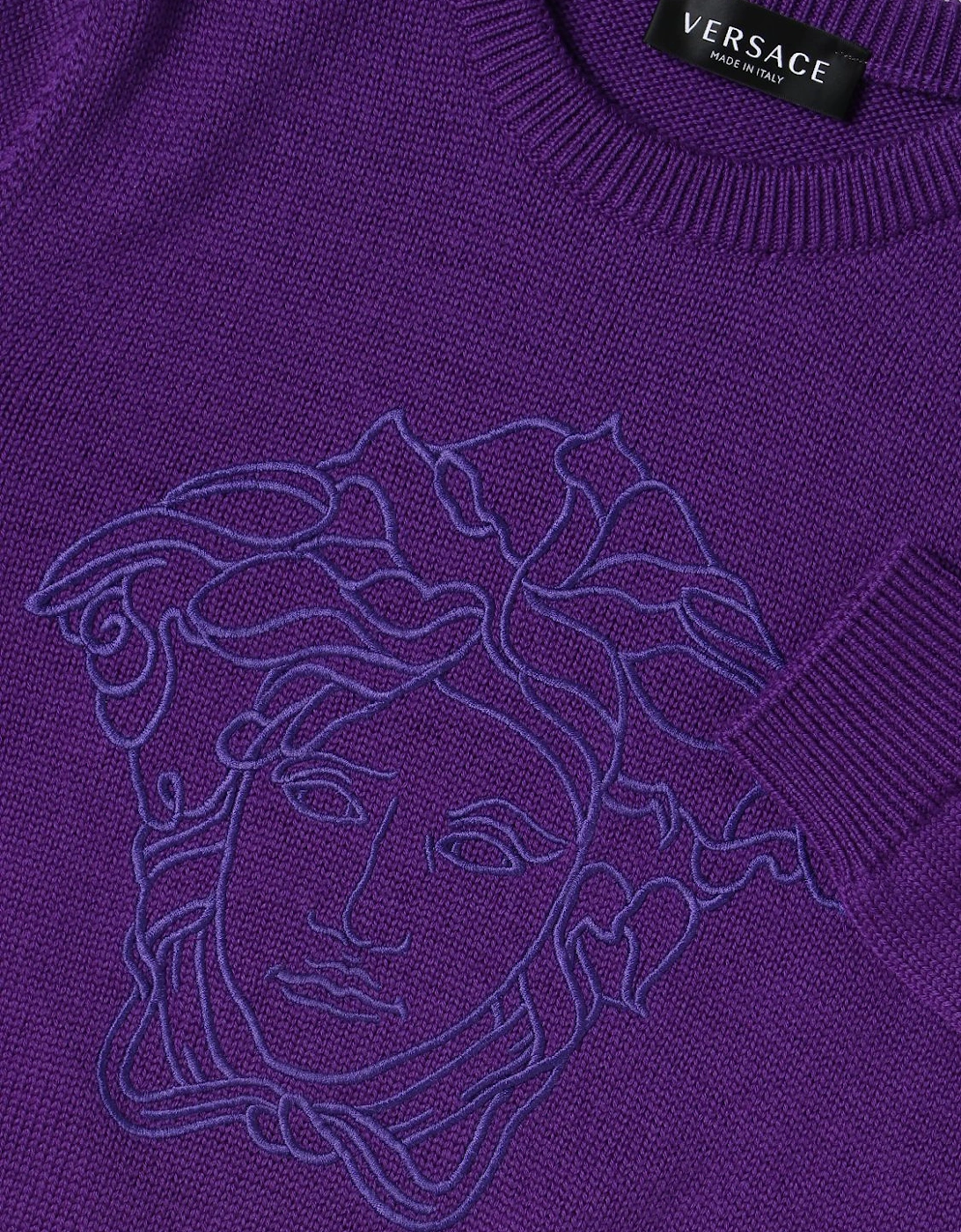 Medusa Head Knit Pullover Sweater