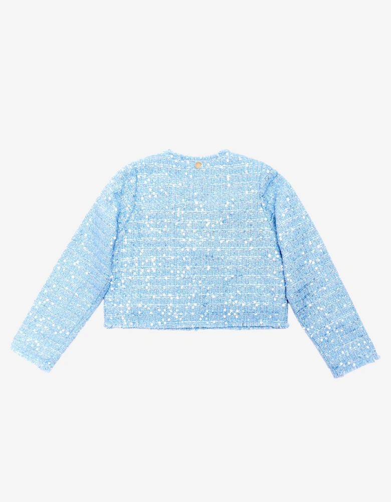 BCBG Girls Tweed Jacket in Blue