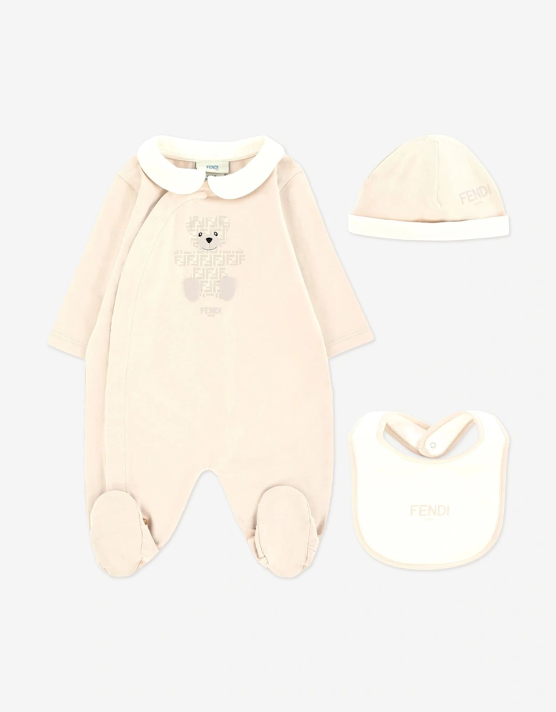 Baby Bear Babygrow Set in Beige