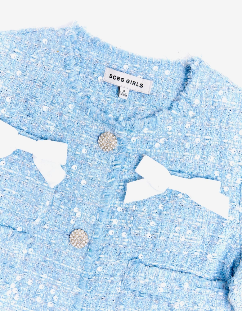 BCBG Girls Tweed Jacket in Blue