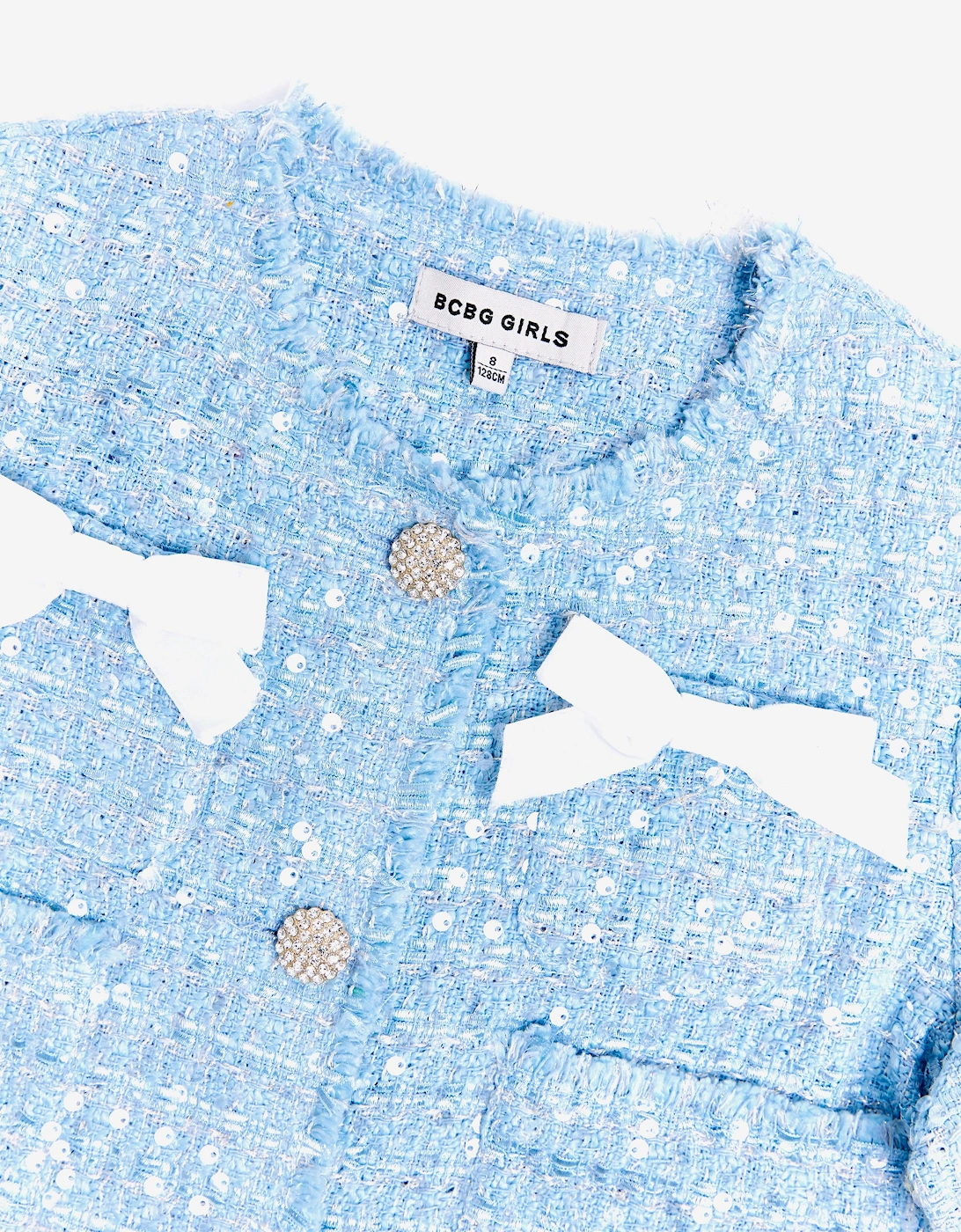 BCBG Girls Tweed Jacket in Blue